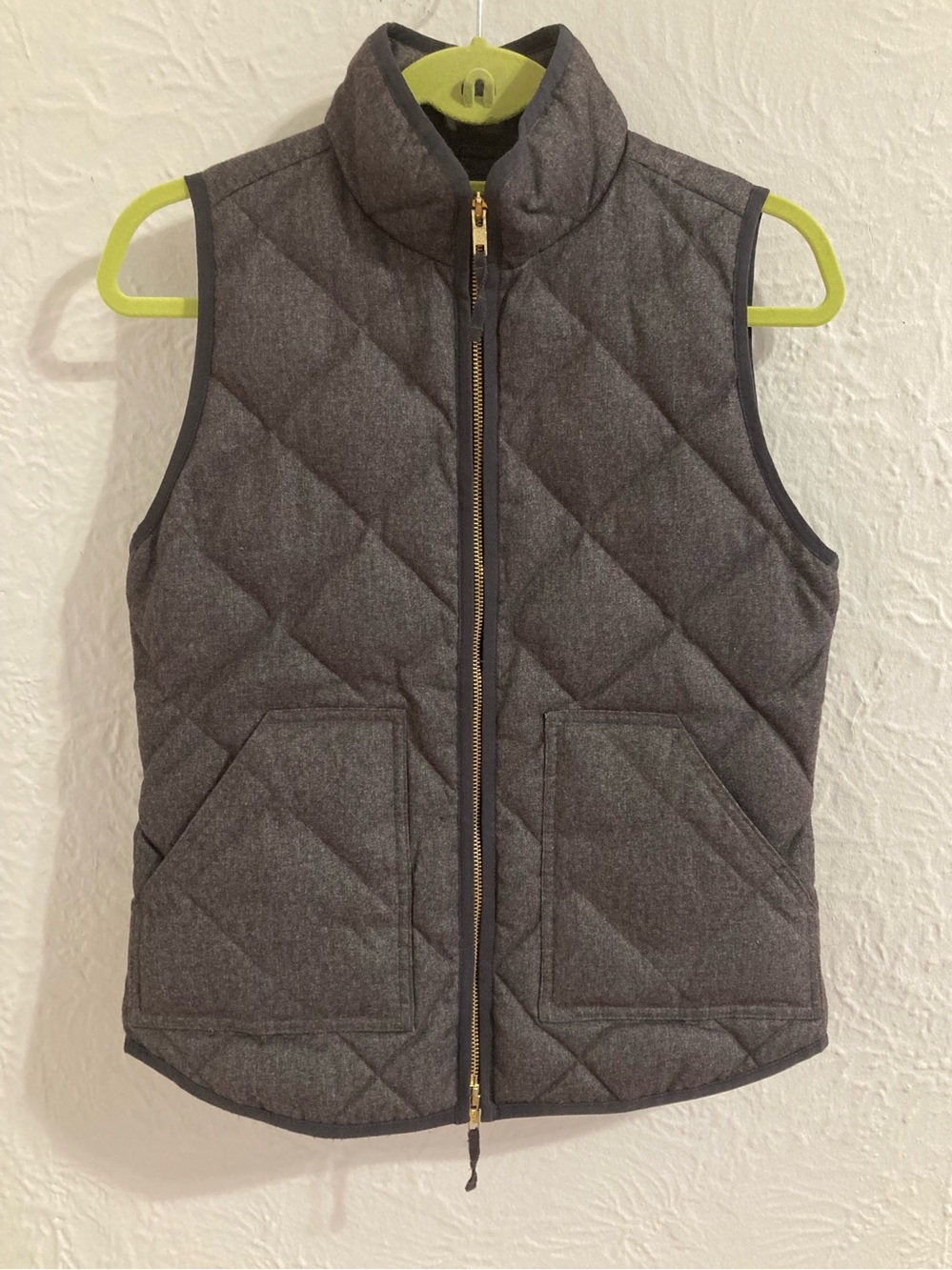 J. Crew Down Quilted Vest - Gray